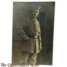 Studio  Photo 1916 Deutscher Soldat mit Kratchen