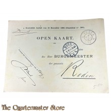 Briefkaart Norg 1914 Vertrek van verlofgangers Militie
