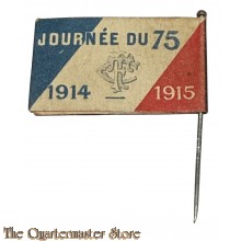 France - WW1 papieren Fondsenwervingsvlag le 75 de 1915