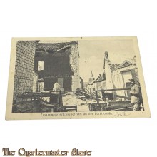 (Feld) Postkarte 1918 Zusammengeschossener Ort an der Lorettohohe 