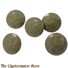 WW2 5 Economy Plastic buttons ( 5 WO2 Britse uniform knopen, diameter 28 mm)