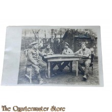 Postkarte/Studio photo 1914-18 4x Deutscher Soldaten Karten spielen