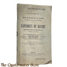 France - Brochure cantiques de Guerre 1917