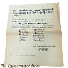 Noodkaart II Distributiekring  Amersfoort no 429 23 t/m 30 December 1944