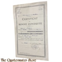 Certificate de Bonne conduite 1936) Certificate of good conduct April 1936)