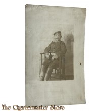 (Feld)postkarte 1914 Deutscher Soldat sitzend 