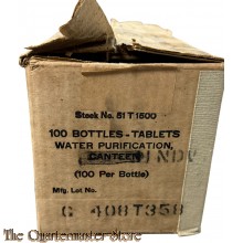 WW2 Carton Ration box 100 bottles water purification 