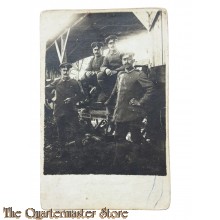 (Feld) Postkarte/Studiophoto 1917 4 Deutsche Soldaten dekoriert