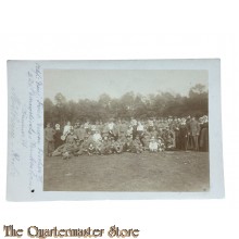 Studiophoto 1916 Gruppe Deutsche Soldaten mit Zivilisten 