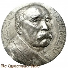 France - Bronze medal to commemorated Georges Clemenceau, French prime minister, by J.P. Legastelois, 1918