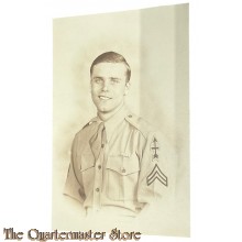 Original WW2  Studio Photo US Army 51 Inf Div NCO in summer uniform