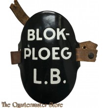 Mouw schild emaille Blokploeg  L.B.