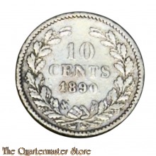 Coin - 1890 10 cents Nederland Willem III