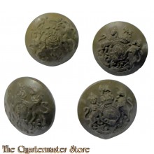 WW2 4 Economy Plastic pocket buttons (4 WO2 Britse zak knopen, diameter 18 mm)