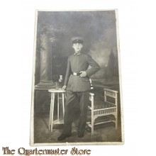 Postkarte studio Photo 1915-16 soldat mit Seitengewehr 