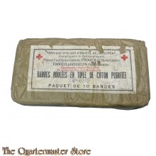France - 1914-18 First aid 10 Bandes roulees en toile de cotton 