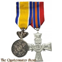 Spange Orde van Oranje Nassau in zilver met Bond van Nederlandse Militaire Oorlogsslachtoffers, Kruis van Verdienste