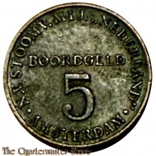 Boord geld 5 “cent” 1947-1952