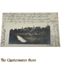 (Feld) Postkarte/Studiophoto 1915 Deutsche Pferdezug 