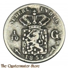 Coin - Nederlands Indië 1/10 Gulden 1854