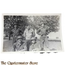 US Army WW 2 Photo Soldiers with officer Lt 