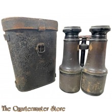 France - Pair of binoculars, original case in leather, WW1