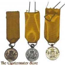 3 gradaties Trouwe dienst miniatuur medailles (3 grades of faithfull services miniatures)