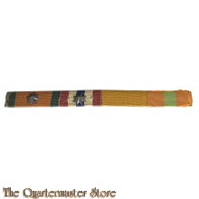 4 delige set batons  O.H.K., Orde en Vrede,  trouwe dienst  en Kruis voor marsvaardigheid (Ribbon set WW2 Rememberance cross /Dutch Indies medal/Faithfull service and Marching medal)