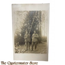 Postkarte/ Photo 1916 Deutsche Soldaten im Wald 