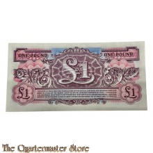 Voucher 1 Pond biljet van de Britse Strijdkrachten, 2e serie, uitgegeven in 1956-72