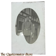 (Feld) Postkarte/Studiophoto 1914 Deutscher Soldat 