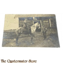 (Feld) Postkarte 1916 Soldat zu Pferd bei einem Feld Lazarett Inf Regt 3