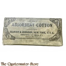 US Army 1917 Seabury & Johnson, New York, USA. Absorbent Cotton 1 ounce package WWI