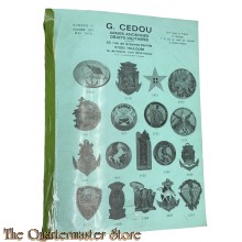 Book - G. CEDOU ARMES ANCIENNES OBJETS MILITAIRES French metal badges 