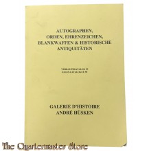 Book - André Hüsken Verkaufskatalog 59 Autographen Orden Ehrenzeichen Blankwaffen Historische Antiquiteten