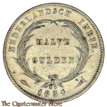 Coin - Nederlandsch Indië  1/2 Gulden 1834