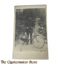 Foto 1914-18 Nederlandse politie met rijwiel