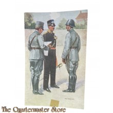 Prent briefkaart no 9 Infanterie Officieren