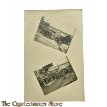 Postkarte/ Photo Winter 1915 Deutsche Soldaten mit artillerie 