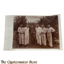 Postkarte/ Photo 1915 5 Marine soldaten mit Offizier 