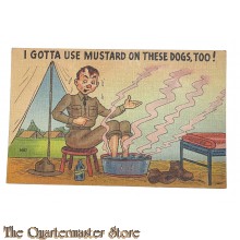 Postcard - 1918 I gotta use mustard on the dogs, too ! 