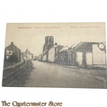 Postcard 1917 Middelkerke Ruines Route de Nieuport 