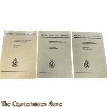 3 x voorschrift VS 7-302/307/315 Schiettabellen Pistool, Garand, Bren 