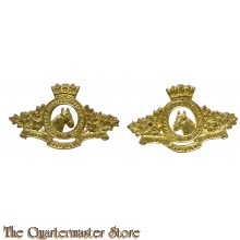 Pair Collar badges Princess Louise's Dragoon Guards, 1st Canadian Infantry Division