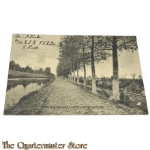 (Feld) Postkarte 1916 Am Aisne Kanal rechts Unterstande