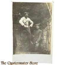Photo 1914 2 Deutsche Soldaten im Laufgraben 