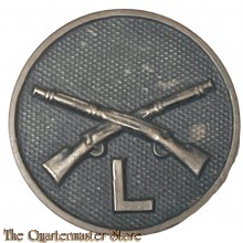 WW1 US Army Infantry L Co Collar Disc with nut