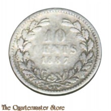 Coin - 1887 10 cents Nederland Willem III