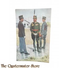 Prent briefkaart  no 5 Grenadiers en  Jagers,  Officieren