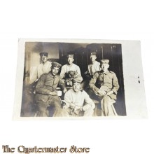 Postkarte/Studio photo 1916 6 x  Deutsche Soldaten teils sitzend
